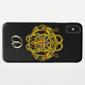 金ゴールドケルト結び目模様(双竜) Case-Mate iPhoneケース (裏面(横))