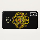 金ゴールドケルト結び目模様(双竜) Case-Mate iPhoneケース (裏面(横))