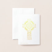 金ゴールドケルト | 宗教的 箔カード (裏面封筒付き)