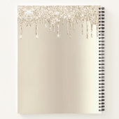 金ゴールドケーキベーカリーデザートデザートグリッタードリップスパストリーシェフ ノートブック (裏面)