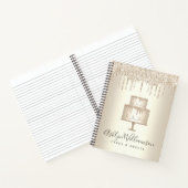 金ゴールドケーキベーカリーデザートデザートグリッタードリップスパストリーシェフ ノートブック (内部)