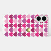 金ゴールドケースのハート Case-Mate iPhoneケース (裏面 (横))