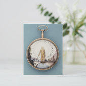 金ゴールドケース付きブラスエンエアポケット時計 ポストカード (スタンド正面)