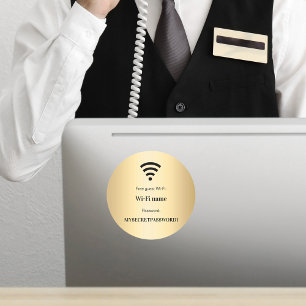 金ゴールドゲストのwifiネットワークパスワード ラウンドシール