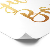 金ゴールドゲストブックサイン。結婚ポスターフォイル効果 ポスター (角)