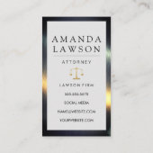 金ゴールドゲベルロゴ |法律 |ジャスティス 予約カード (裏面)