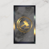 金ゴールドゲベルロゴ |法律 |ジャスティス 予約カード (正面)