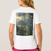 金ゴールドコインの雨 Tシャツ (裏面)