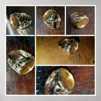金ゴールドコインリングや輪 ポスター
