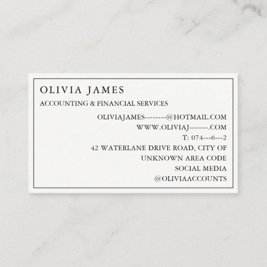 金ゴールドコイン金融投資と会計 名刺 (裏面)