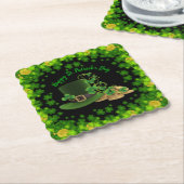 金ゴールドコイン&シャムロック聖パトリックの日 ペーパーコースター (アングル)