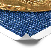 金ゴールドコイン、洗礼者の聖ヨハネと16世紀 ポスター (角)