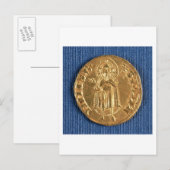 金ゴールドコイン、洗礼者の聖ヨハネと16世紀 ポストカード (正面/裏面)