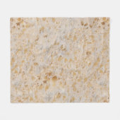 金ゴールドコウィドプリントメタリックミニマルウェスタン フリースブランケット (正面(横))