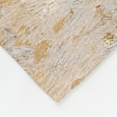 金ゴールドコウィドプリントメタリックミニマルウェスタン フリースブランケット (角)