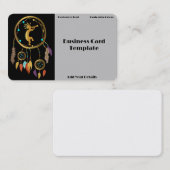 金ゴールドココペリドリームキャッチャー名刺 名刺 (正面/裏面)