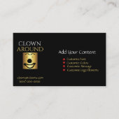 金ゴールドコメディロゴ抽象芸術テンプレート 名刺 (正面)