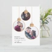 金ゴールドコラージュのクリスマスファミリーカード シーズンカード (スタンド正面)