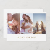 金ゴールドコラージュ写真ギフト券 (正面/裏面)