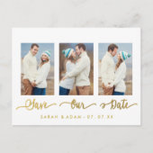 金ゴールドコラージュ写真ポストカードの保存 案内ポストカード (正面)