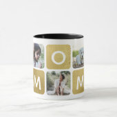 金ゴールドコラージュ母インスタグラム母の日 マグカップ (中央)
