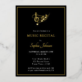 金ゴールドコンサートエレガント 箔招待状