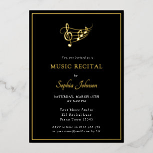 金ゴールドコンサートエレガント 箔招待状