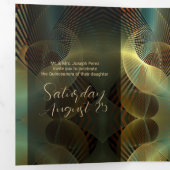 金ゴールドコンテンポラリースワールキンセアニェラ 三つ折り招待状 (内部最初)