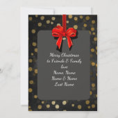 金ゴールドコンテンポラリーブラッククリスマスオーナメントカード シーズンカード (裏面)
