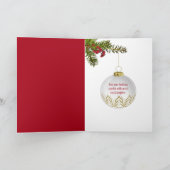 金ゴールドコンテンポラリーホリデーツリーオンレッド カード (内部)
