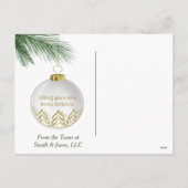 金ゴールドコンテンポラリーホリデーツリー シーズンポストカード (裏面)