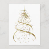 金ゴールドコンテンポラリーホリデーツリー シーズンポストカード (正面)