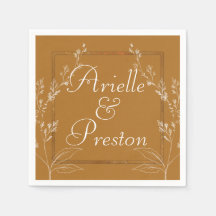 金ゴールドコンテンポラリー及び白紙ナプキン