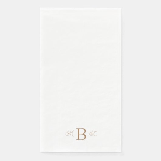 金ゴールドコンボフォントモノグラム結婚ホワイト (正面)