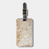 金ゴールドコーサイドプリントメタリック荷物タグ ラゲッジタグ (正面縦)