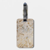 金ゴールドコーサイドプリントメタリック荷物タグ ラゲッジタグ (裏面縦)