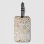 金ゴールドコーサイドプリントメタリック荷物タグ ラゲッジタグ (正面縦)