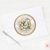 金ゴールドコーシェールロシュハシャナハニーラベルシャナトバ ラウンドシール (封筒)