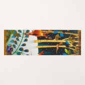 金ゴールドコージーウィンターディアーフォレストウォーター色 ヨガマット (正面(横))