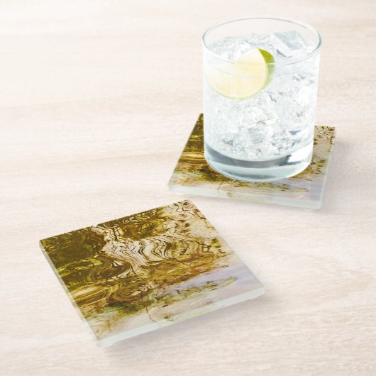 金ゴールドコースター ガラスコースター (アングル)