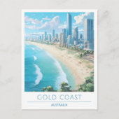金ゴールドコーストオーストラリアヴィンテージ旅行 ポストカード (正面)