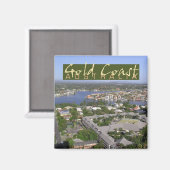 金ゴールドコーストオーストラリア写真お土産冷蔵庫用マグネット マグネット (正面/裏面)