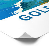 金ゴールドコーストオーストラリア旅行プリント ポスター (角)