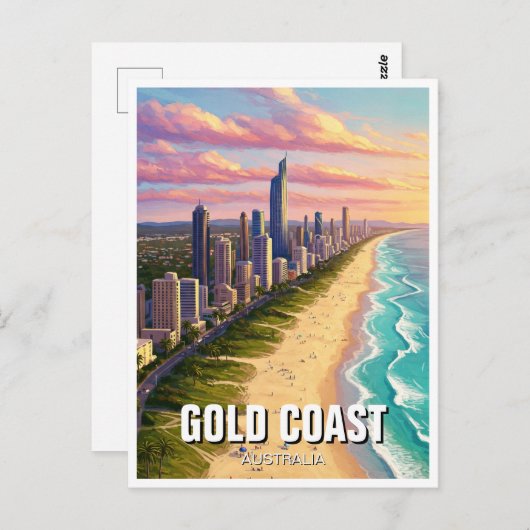 金ゴールドコーストオーストラリア旅行 ポストカード (正面/裏面)
