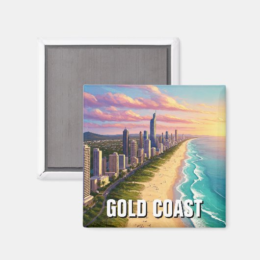 金ゴールドコーストオーストラリア旅行 マグネット (正面/裏面)