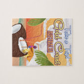 金ゴールドコースト、オーストラリア旅行ポスター ジグソーパズル (横)