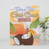 金ゴールドコースト、オーストラリア旅行ポスター 招待状 (スタンド正面)