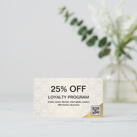 金ゴールドコーナー割引 | QRコード 割引カード (スタンド正面)