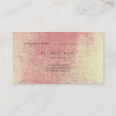 金ゴールドコーラルピーチグラデーションガラスVIPアポイントメント 予約カード (裏面)