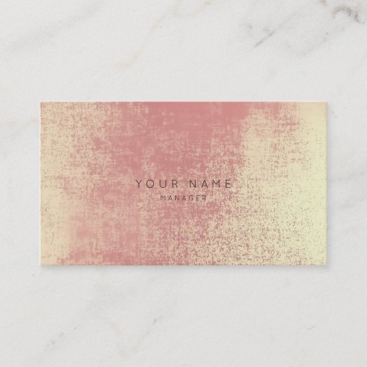 金ゴールドコーラルピーチグラデーションガラスVIPアポイントメント 予約カード (正面)